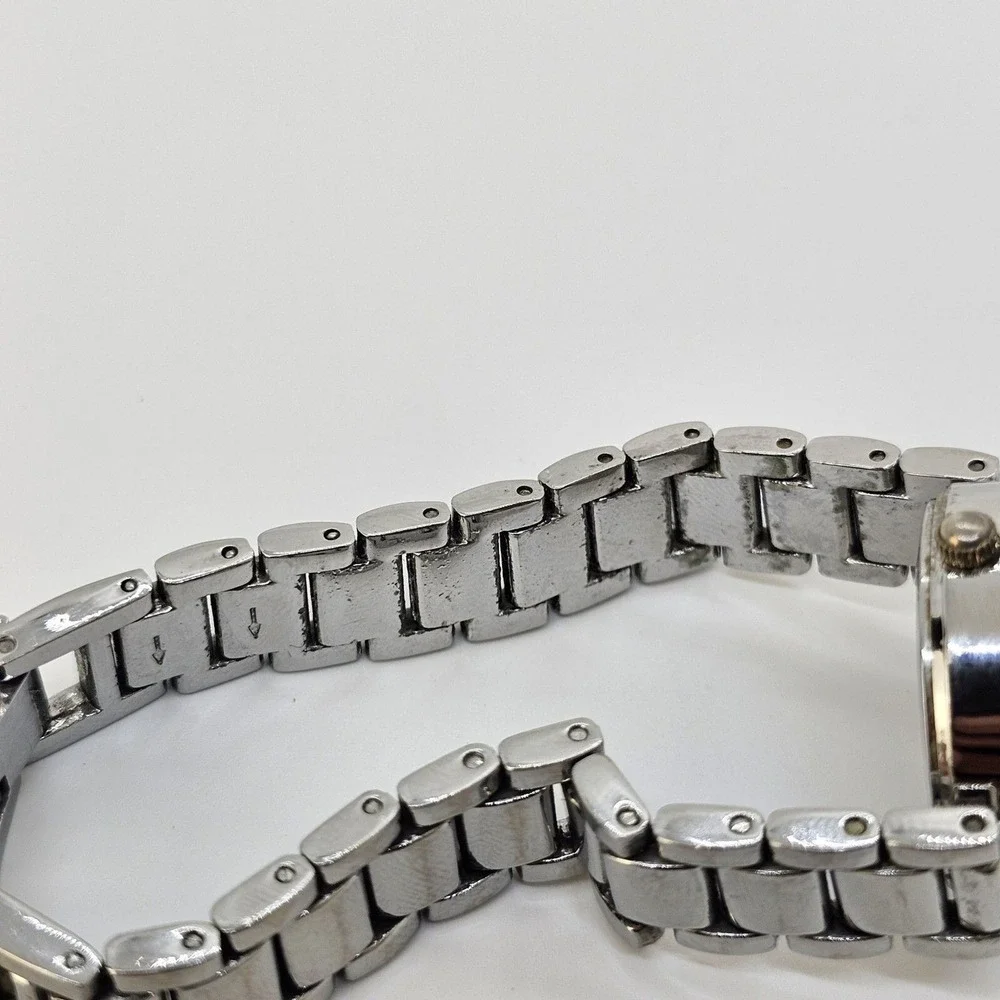 Anne Klein Diamond Women's 26MM White Dial Gray‎ Tone Bracelet 7